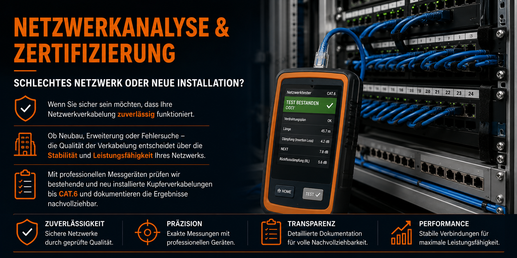 Netzwerkanalyse & Zertifizierung